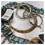 Mixed Costume Jewelry Lot Bracelets Necklaces Earrings Charms Assorted