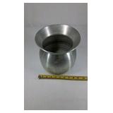 Vintage Aluminum Spittoon Cuspidor Pot Bellied Metal Tobacco Chew Container