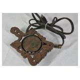 Vintage Electric Cast Iron Burner Hot Plate Ornate Leaf Design Single Burner