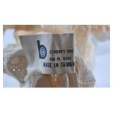 Brinn’s 1993 Porcelain Doll Blonde Hair Blue Eyes Lace Dress Collectible