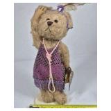 Boyds Bears Daisy Brass Button Bear Plush Flapper Dress 1920s Tag