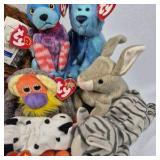 Ty Beanie Babies Plush Lot Mixed Animals Bears Dogs Elephant with Tags