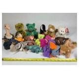Ty Beanie Babies Plush Lot Mixed Animals Bears Elephant Giraffe with Tags