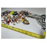 Vintage Enamel Pin Lot Souvenir Advertising Smiley Disney Lady and the Tramp Pins