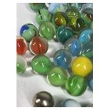 Lot of Glass Marbles Mixed Colors Swirl Cat Eye Shooter Size Assortment