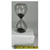 Glass Hourglass Black Sand Timer