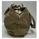 Khaki Canvas Shoulder Bag Large Tote Style Handbag Dual Strap