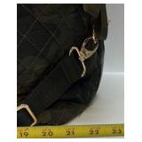 Sonoma Goods For Life Camo Quilted Duffel Bag Green Black Weekender Shoulder Strap