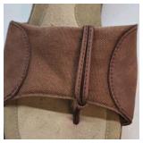 Merrell Leather Slide Sandals Brown Comfort Footbed Slip On Womens