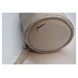 Cinque Leather Coin Purse Zip Pouch Lot Brown White Small Accessories