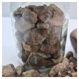 Mixed Natural Stone Rock Collection Jar Polished Rough Specimens Assorted