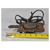 Vintage Electric Cast Iron Burner Hot Plate Ornate Leaf Design Single Burner