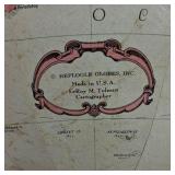 Replogle World Classic Globe Barometer Desk Clock Wood Base Vintage Style