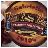 Boyds Bears Gabrielle Brass Button Bear Plush Victorian Dress