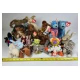Ty Beanie Babies Plush Lot Mixed Animals Bears Dogs Elephant with Tags