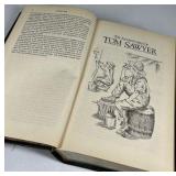 Mark Twain Classic Works Collection Tom Sawyer Huckleberry Finn Leatherbound Hardcover