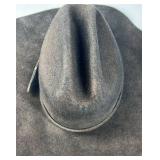 Bullhide Western Cowboy Hat Wool Felt Brown Size 7 3/8 Wide Brim