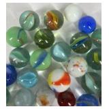 Lot of Glass Marbles Mixed Colors Swirl Cat Eye Shooter Size Assortment