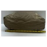 Khaki Canvas Shoulder Bag Large Tote Style Handbag Dual Strap