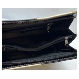 Gucci Shoulder Bag Black Cream Colorblock Slim Strap Purse