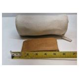 Cinque Leather Coin Purse Zip Pouch Lot Brown White Small Accessories