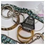 Mixed Costume Jewelry Lot Bracelets Necklaces Earrings Charms Assorted