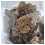 Mixed Natural Stone Rock Collection Jar Polished Rough Specimens Assorted