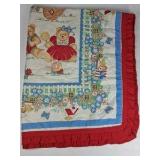 Country Floral Teddy Bear Valance Curtain Ruffle Trim Cottage Kitchen Decor