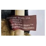 Boyds Bears Dex Brass Button Bear Plush Black Suit 2000s Tag