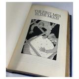 H.G. Wells Classic Science Fiction Collection Time Machine War of the Worlds Leatherbound Hardcover