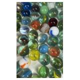 Lot of Glass Marbles Mixed Colors Swirl Cat Eye Shooter Size Assortment