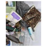 Mixed Craft Supplies Lot Sketch Book Stamps Ink Pads Feathers Decor DIY