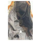 Mossimo Supply Co Floral Duffel Bag Black Tan Canvas Weekender Shoulder Strap