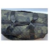 Sonoma Goods For Life Camo Quilted Duffel Bag Green Black Weekender Shoulder Strap