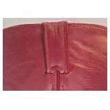 Justin Red Leather Western Cowboy Boots USA Made Pull On Size 8 C