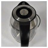 Chefman Electric Glass Kettle Stainless Steel Cordless Base 1.7L