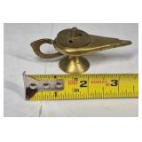 Vintage Brass Aladdin Style Oil Lamp Genie Lamp Incense Burner Decor