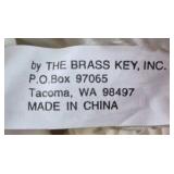 The Brass Key Porcelain Doll Victorian Dress Curly Hair Collectible w Accessories