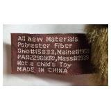 Boyds Bears Baxter Brass Button Bear Plush Pinstripe Suit 1900s Tag Glasses