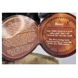 Boyds Bears Roxy Brass Button Bear Plush Denim Outfit 1990s Tag