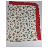 Country Floral Teddy Bear Valance Curtain Ruffle Trim Cottage Kitchen Decor