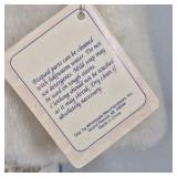 Fine Porcelain Treasures In Lace Doll Blonde Hair White Outfit Fur Coat Rose Collectible