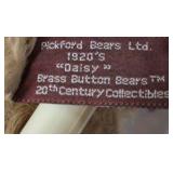 Boyds Bears Daisy Brass Button Bear Plush Flapper Dress 1920s Tag