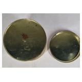 Holiday Winter Scene Metal Milk Can Style Container with Lid Decorative Tin