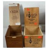 Cigar Box Lot Oliva Perdomo Romeo y Julieta Macanudo Wooden Storage Humidor Boxes