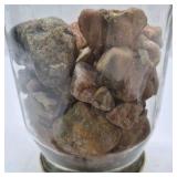 Mixed Natural Stone Rock Collection Jar Polished Rough Specimens Assorted