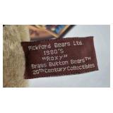 Boyds Bears Roxy Brass Button Bear Plush Denim Outfit 1990s Tag