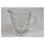 Clear Glass Vase Dish and Creamer Set Pressed Glass Table Decor Collection