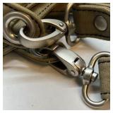 Khaki Canvas Shoulder Bag Large Tote Style Handbag Dual Strap