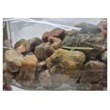 Mixed Natural Stone Rock Collection Jar Polished Rough Specimens Assorted